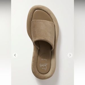 Christian Louboutin Holysummer Suede Slides, size 37.5